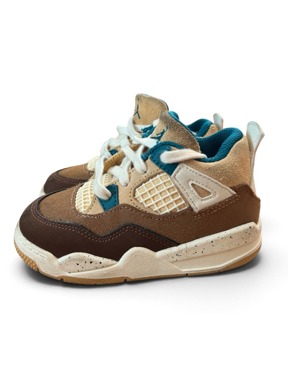 Jordan little Kids Brown & Teal Athletic Sneakers Sz 8C